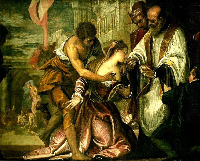 Paolo  Veronese last communion and martyrdom of st china oil painting image